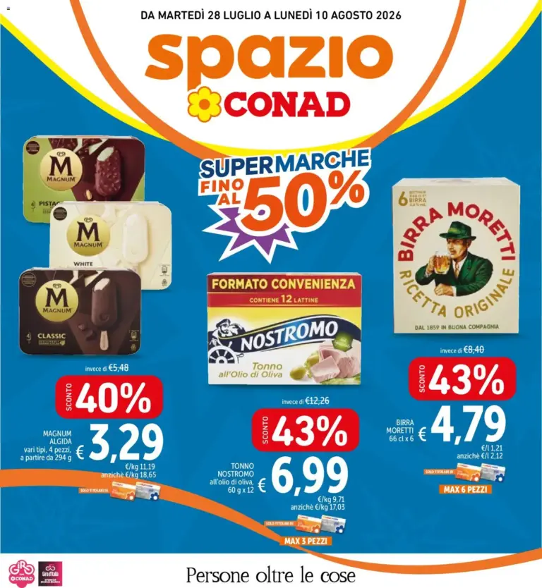 Spazio Conad volantino dal 28/07/2026