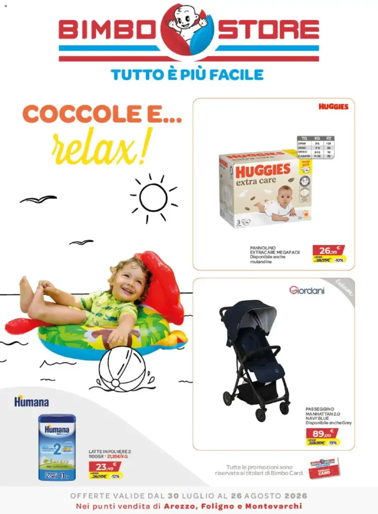 Bimbo store volantino dal 30/07/2026