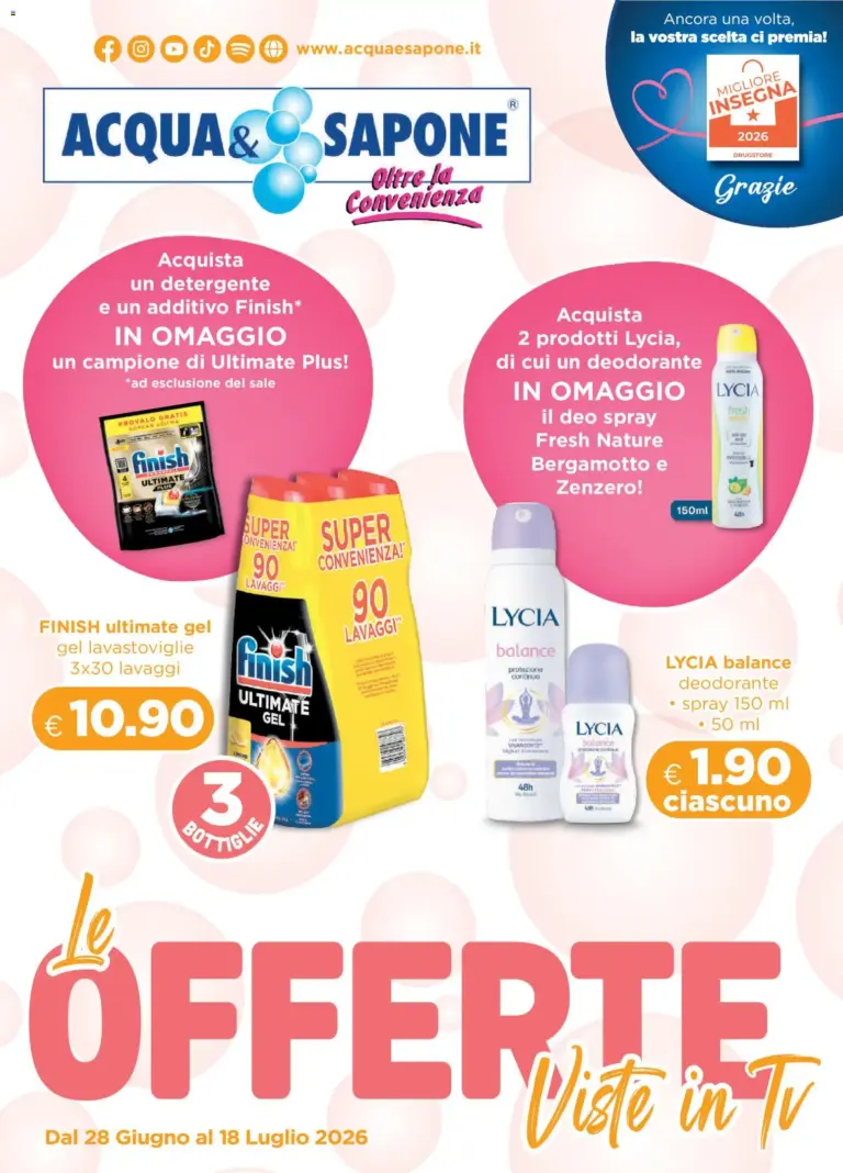 Acqua e Sapone volantino dal 28/06/2026