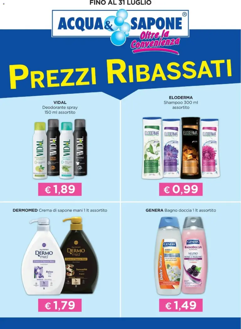 Acqua e Sapone Prezzi Ribassati catalogo dal 15/12/2025