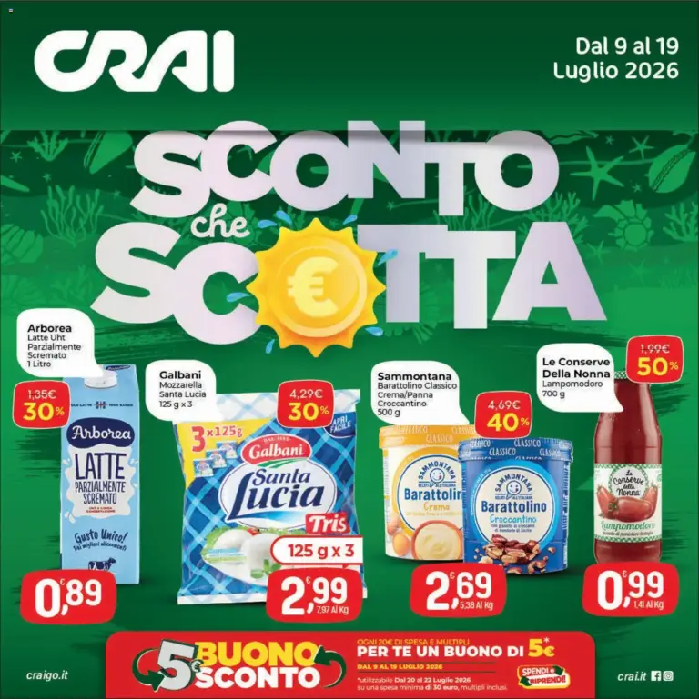 CRAI volantino Torino dal 09/07/2026