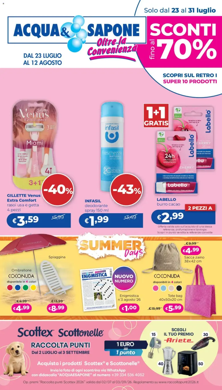 Acqua e Sapone volantino 10/2026 dal 23/07/2026