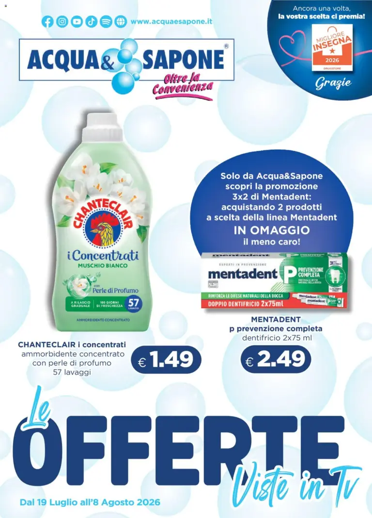 Acqua e Sapone volantino dal 19/07/2026