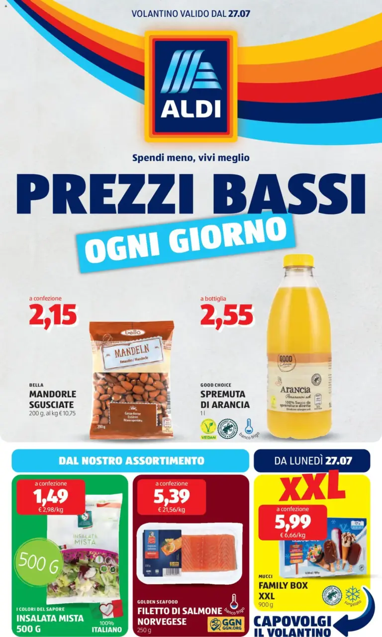 Aldi volantino dal 27/07/2026