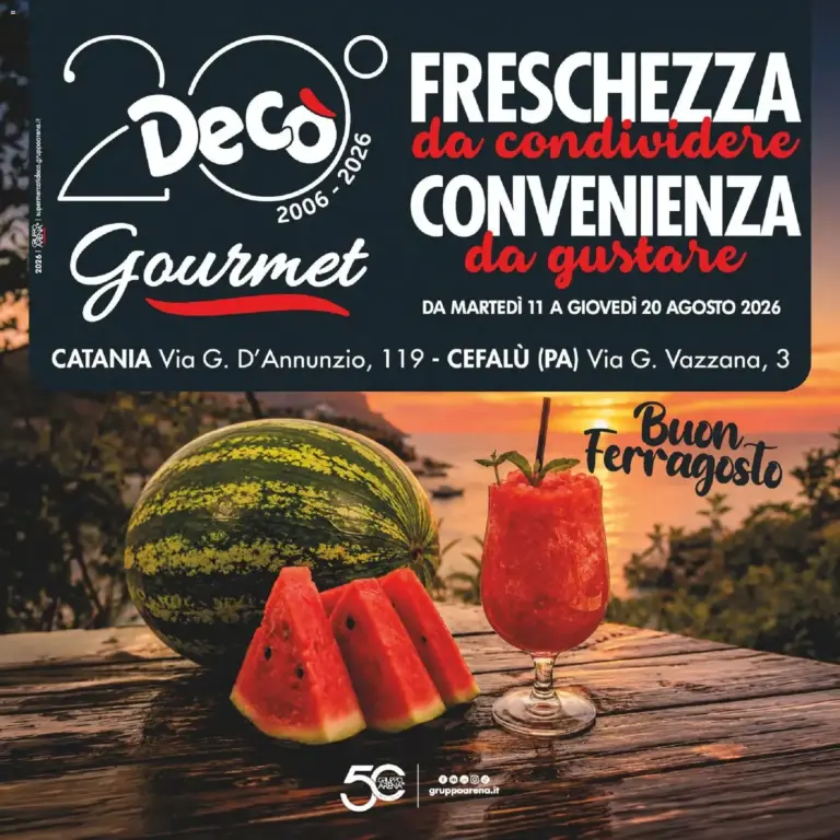 Decò volantino Gourmet Sicilia dal 11/08/2026