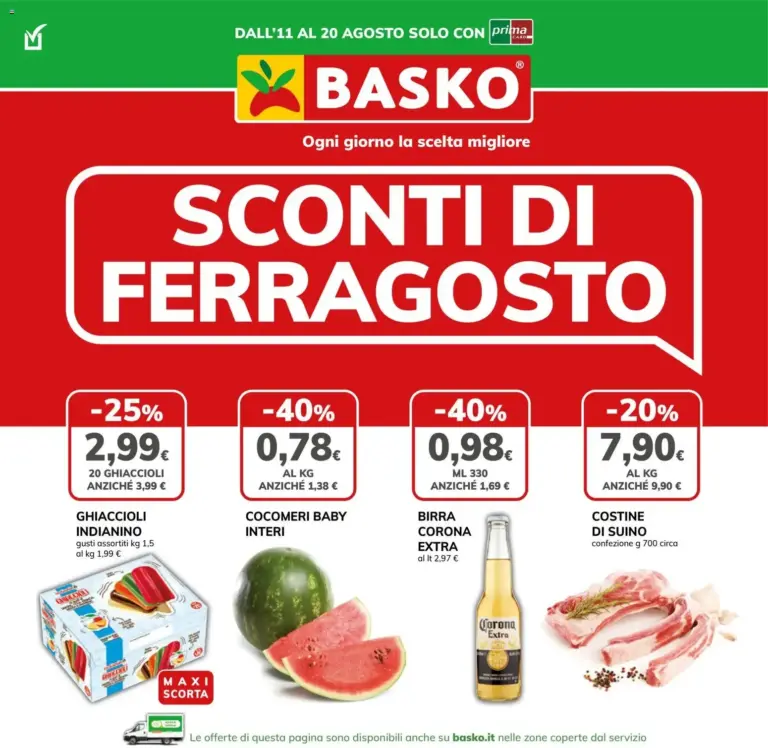Basko volantino dal 11/08/2026