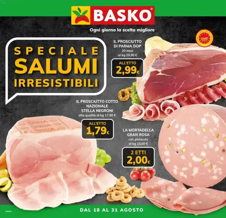Basko volantino Salumi dal 18/08/2026