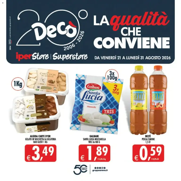 Decò volantino iperStore, Superstore Sicilia dal 21/08/2026
