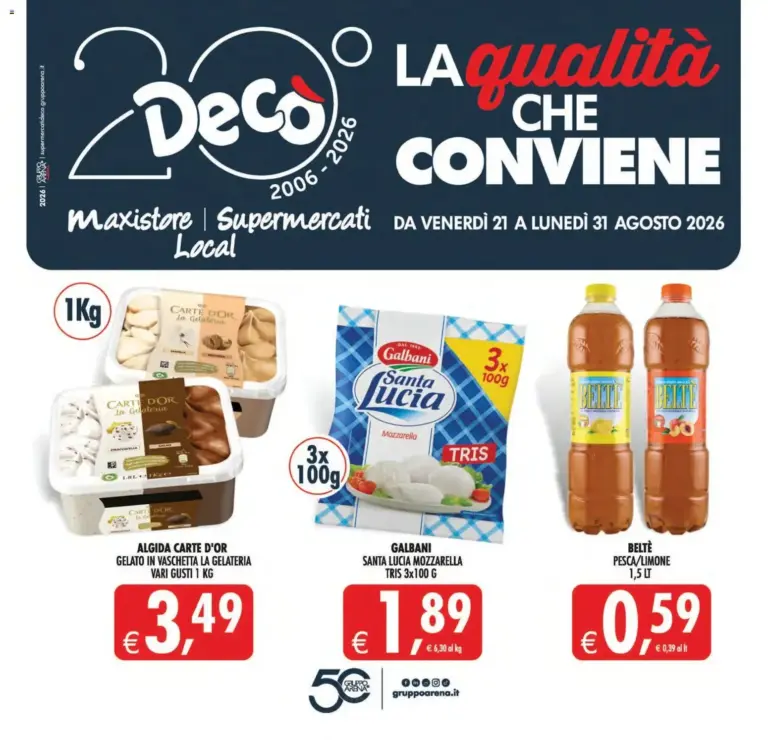 Decò volantino Maxistore, Supermercati, Local Sicilia dal 21/08/2026