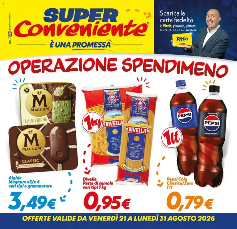 SuperConveniente volantino Messina, Siracusa, Palermo dal 21/08/2026