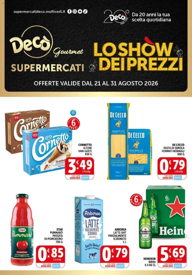 Decò volantino Gourmet dal 21/08/2026