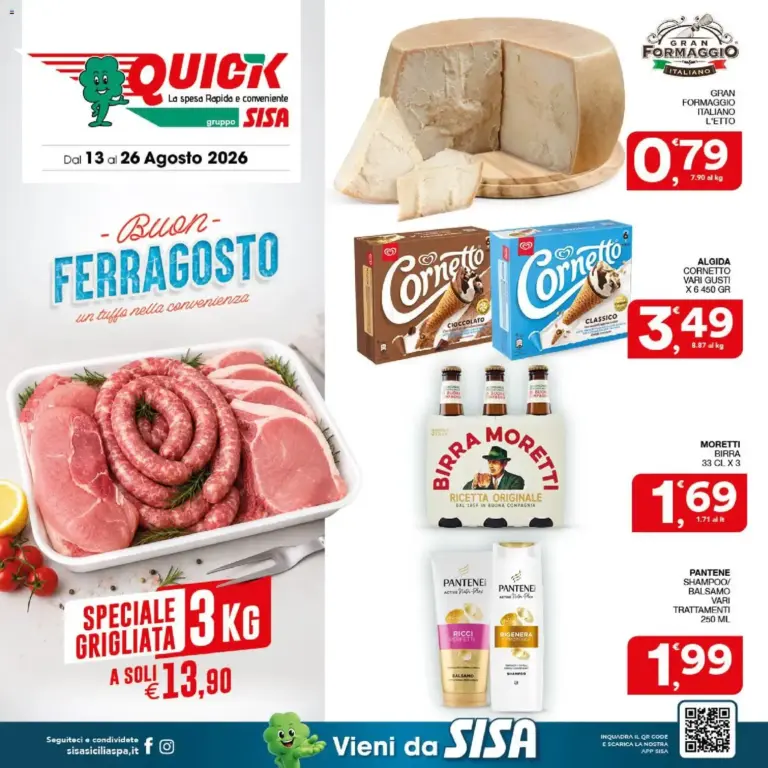 SISA volantino Quick dal 13/08/2026