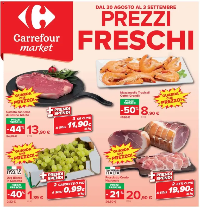 Carrefour volantino Market dal 20/08/2026
