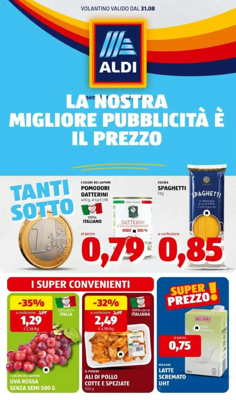 Aldi volantino dal 31/08/2026