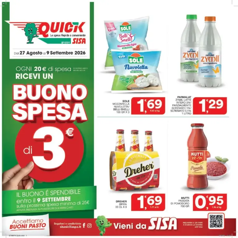 SISA volantino Quick dal 27/08/2026