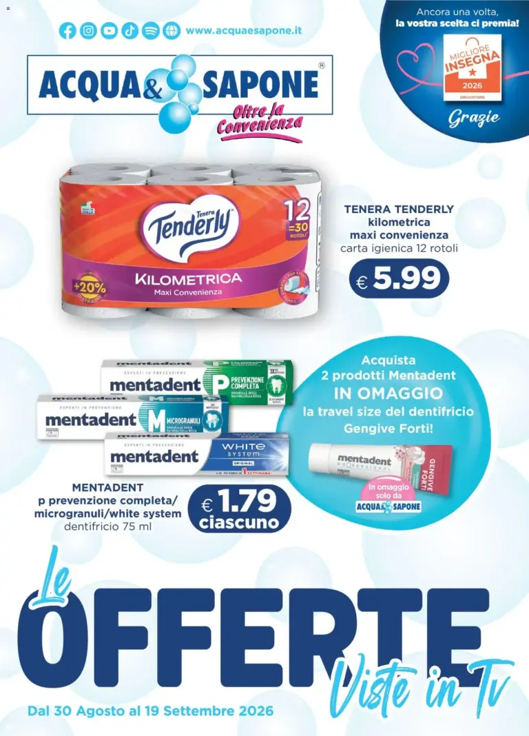 Acqua e Sapone volantino dal 30/08/2026