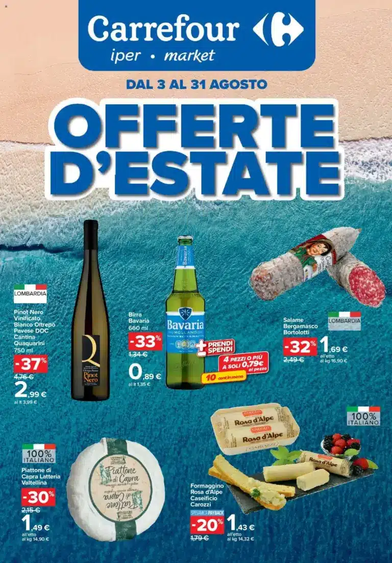 Carrefour volantino Iper, Market d'Estate