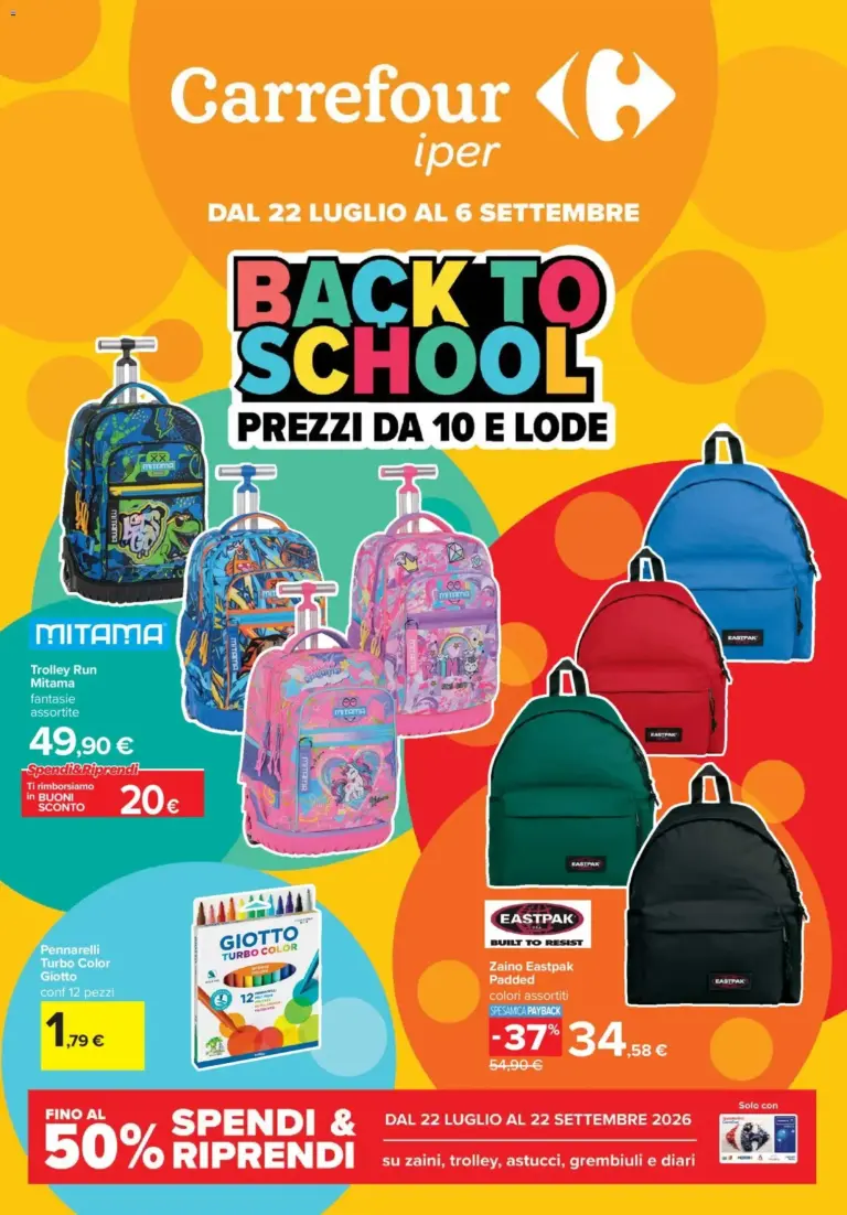 Carrefour volantino Iper Scuola