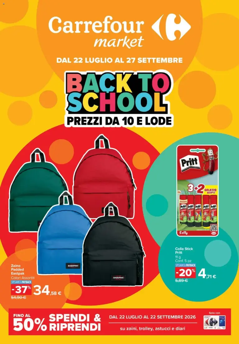 Carrefour volantino Market Scuola