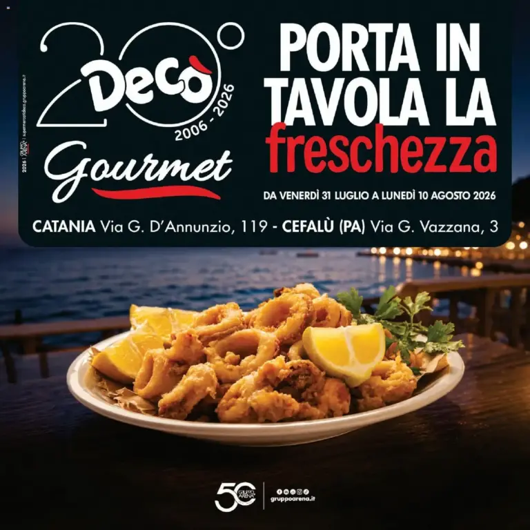 Decò volantino Gourmet Sicilia