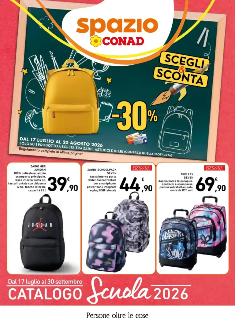 Spazio Conad volantino Scuola