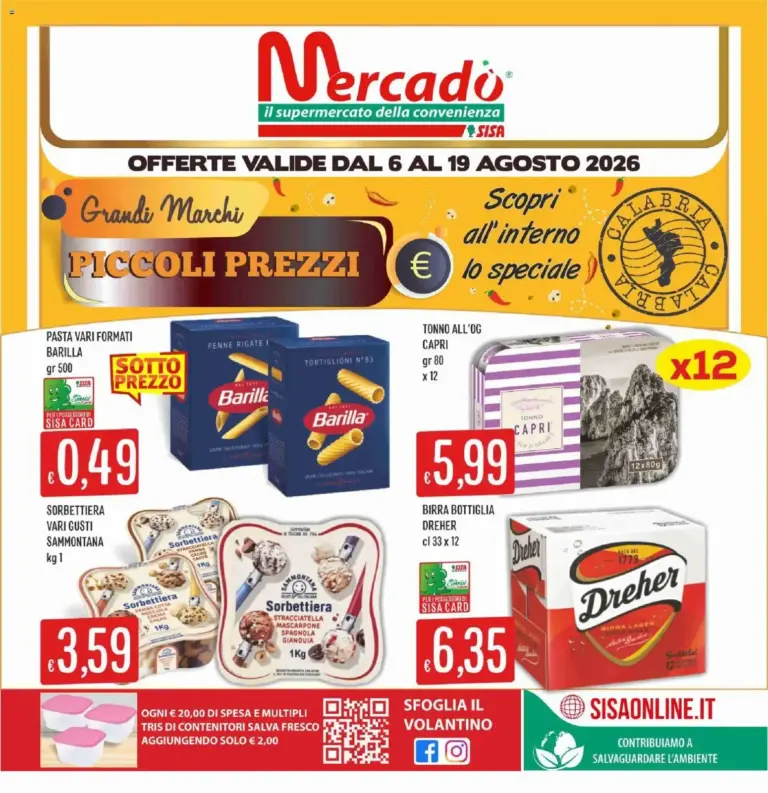 SISA volantino Mercadò