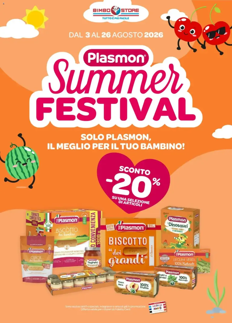 Bimbo store volantino Summer Festival