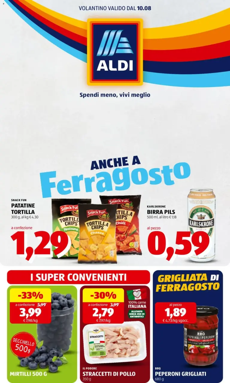 Aldi volantino dal 10/08/2026