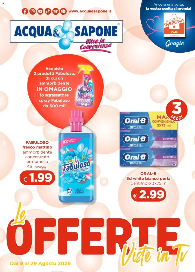 Acqua e Sapone volantino dal 09/08/2026