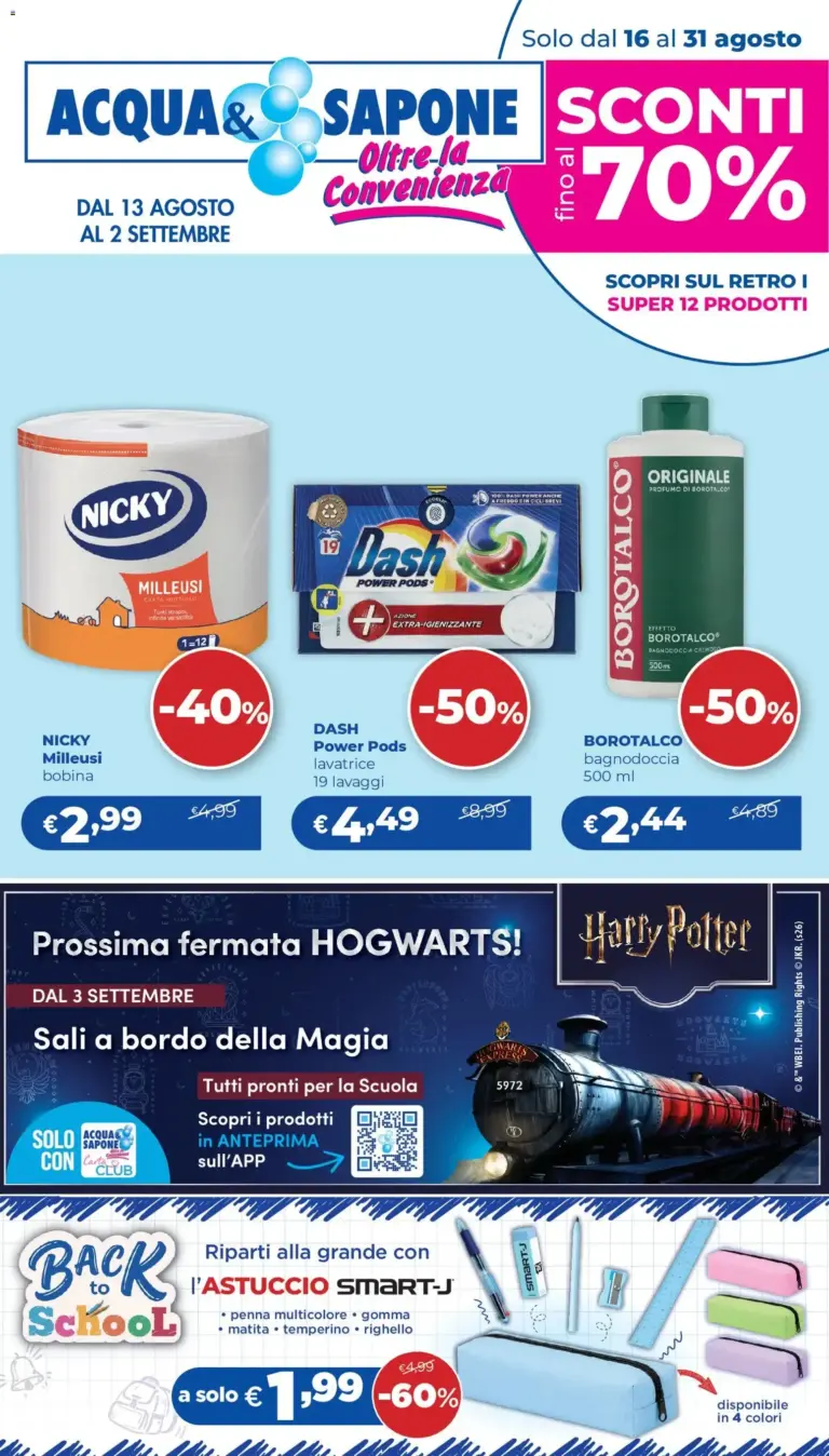 Acqua e Sapone volantino 11/2026 dal 13/08/2026