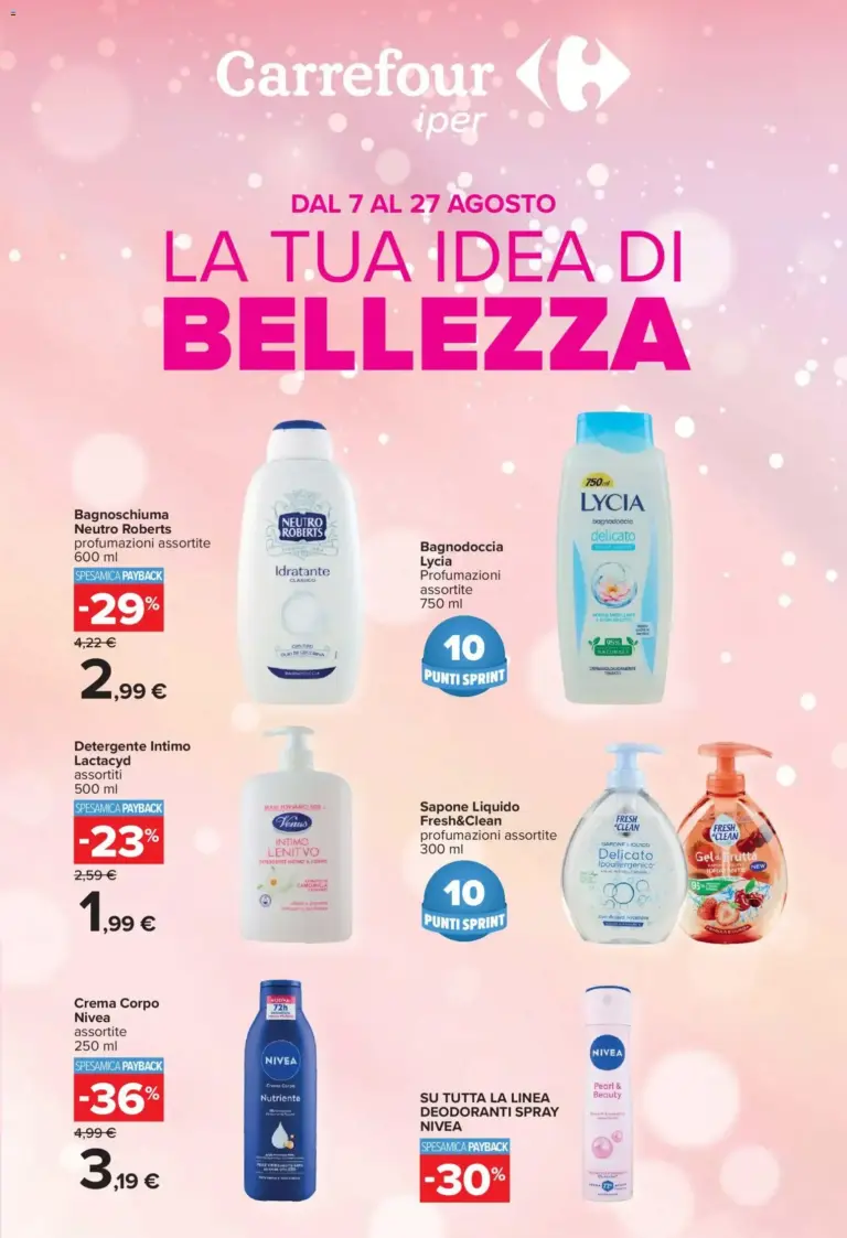 Carrefour volantino Iper Bellezza dal 07/08/2026