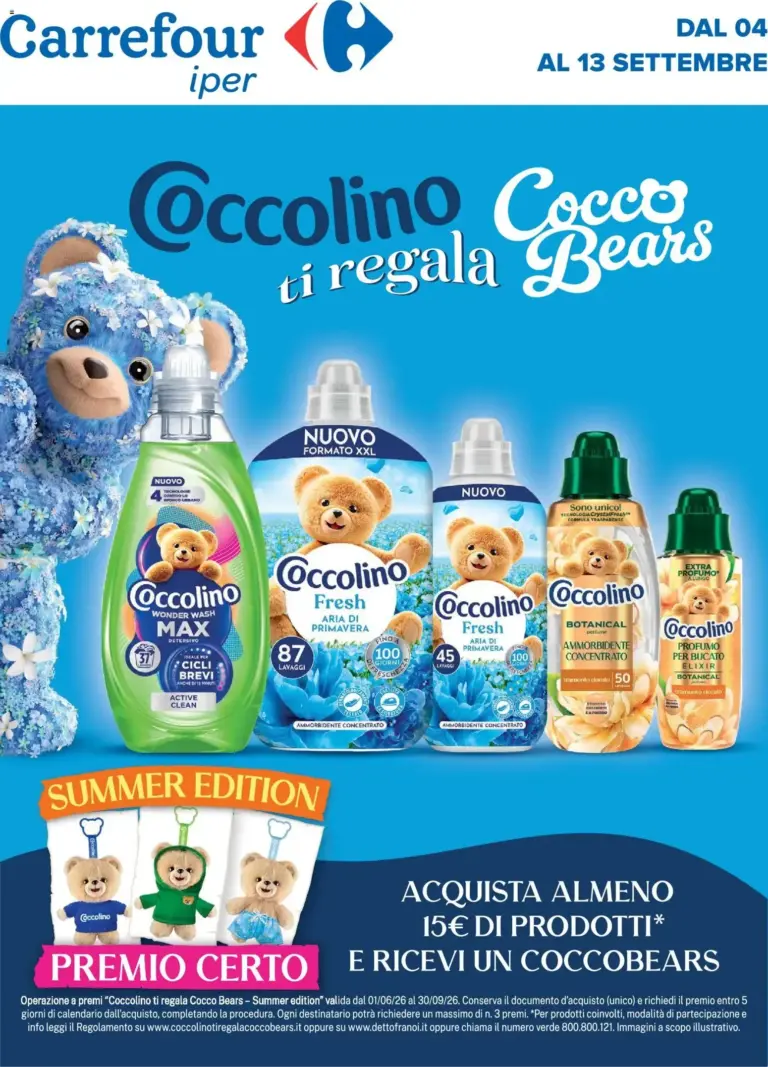 Carrefour volantino Iper Coccolino dal 04/09/2026