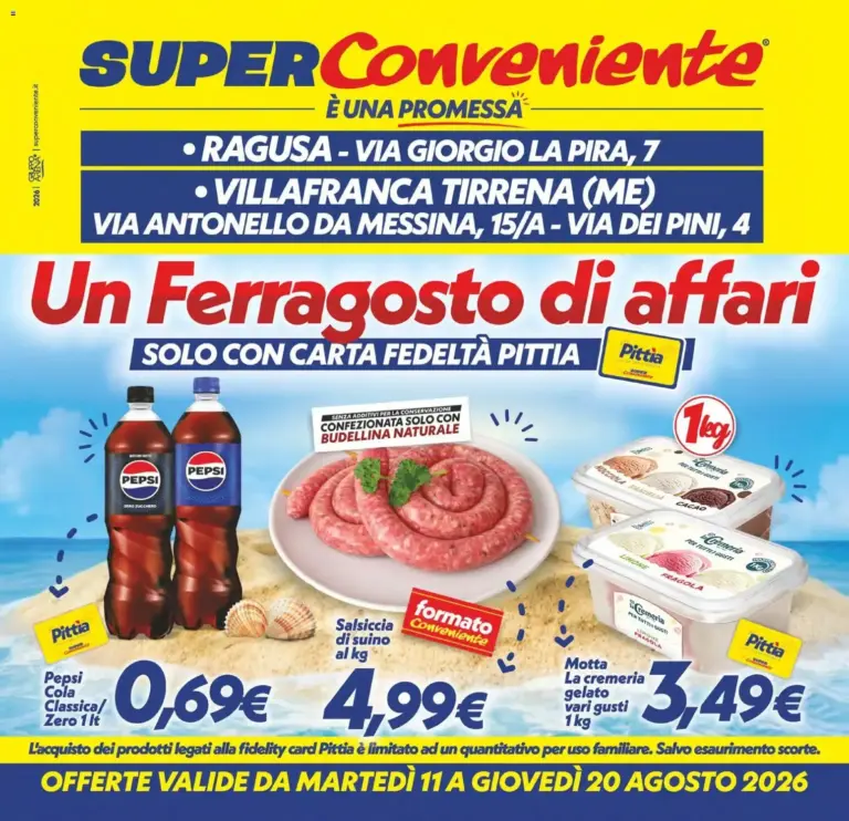 SuperConveniente volantino Ragusa, Villafranca dal 11/08/2026