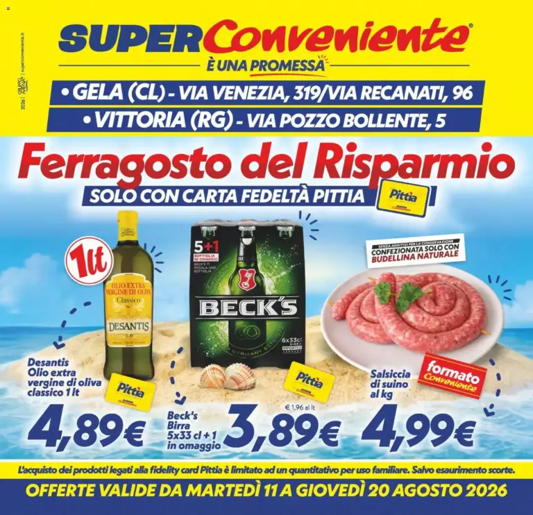 SuperConveniente volantino Gela, Vittoria dal 11/08/2026