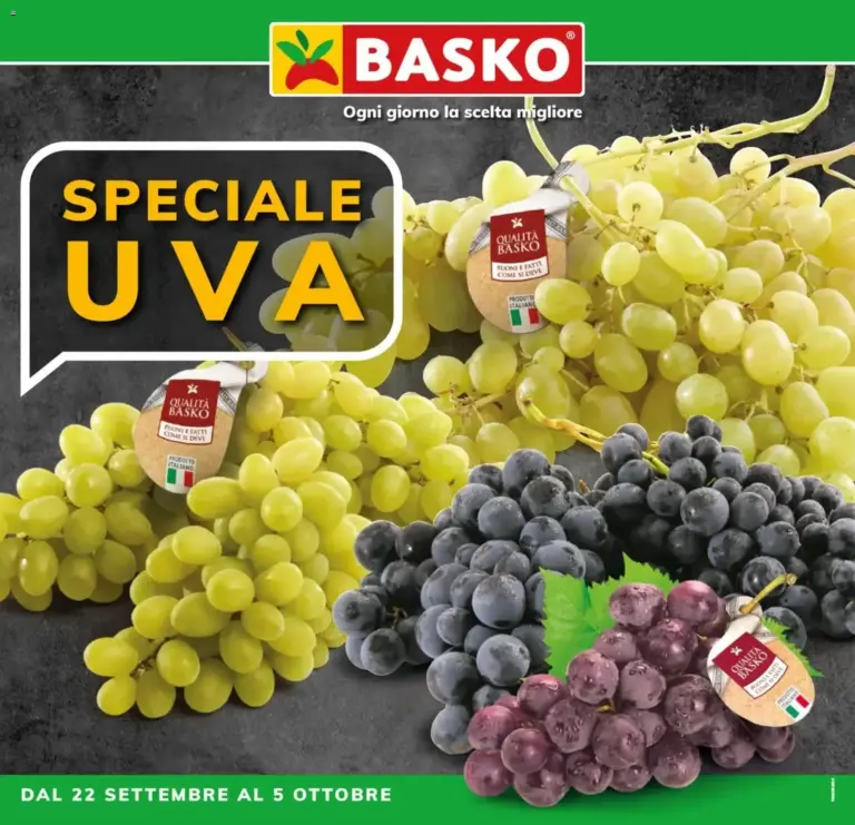 Basko volantino Speciale Uva dal 22/09/2026