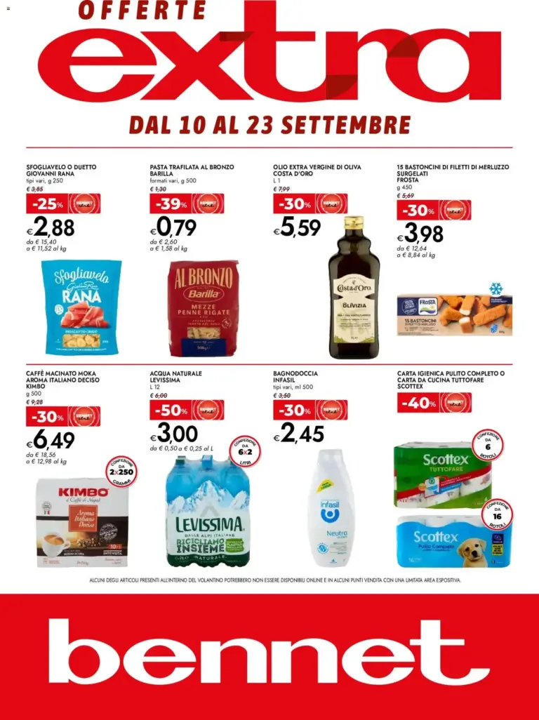 bennet volantino Extra dal 10/09/2026