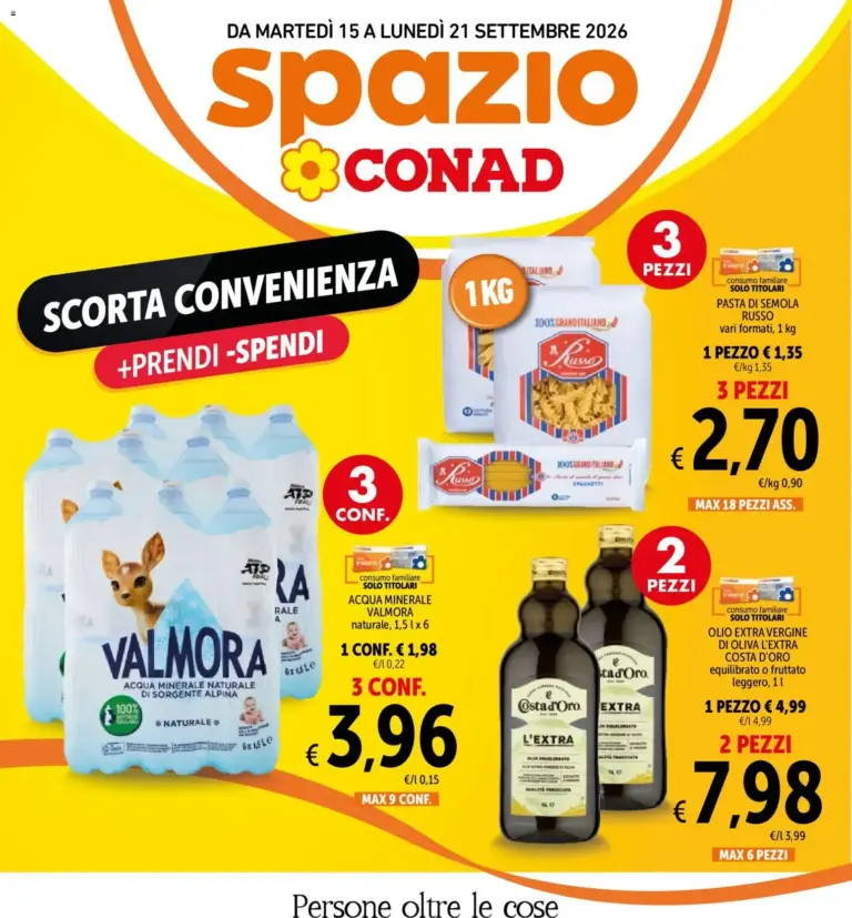 Spazio Conad volantino dal 15/09/2026