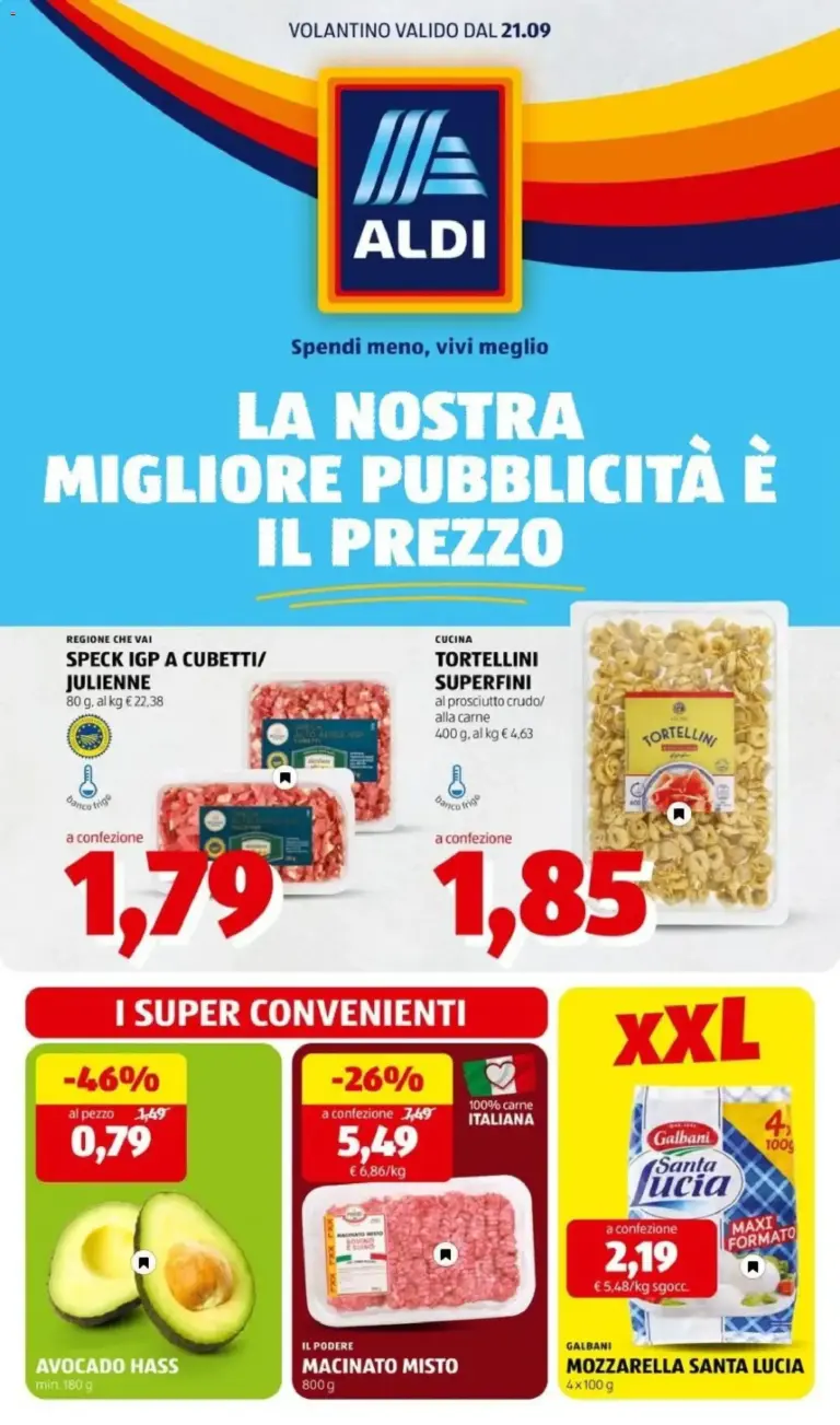 Aldi volantino dal 21/09/2026