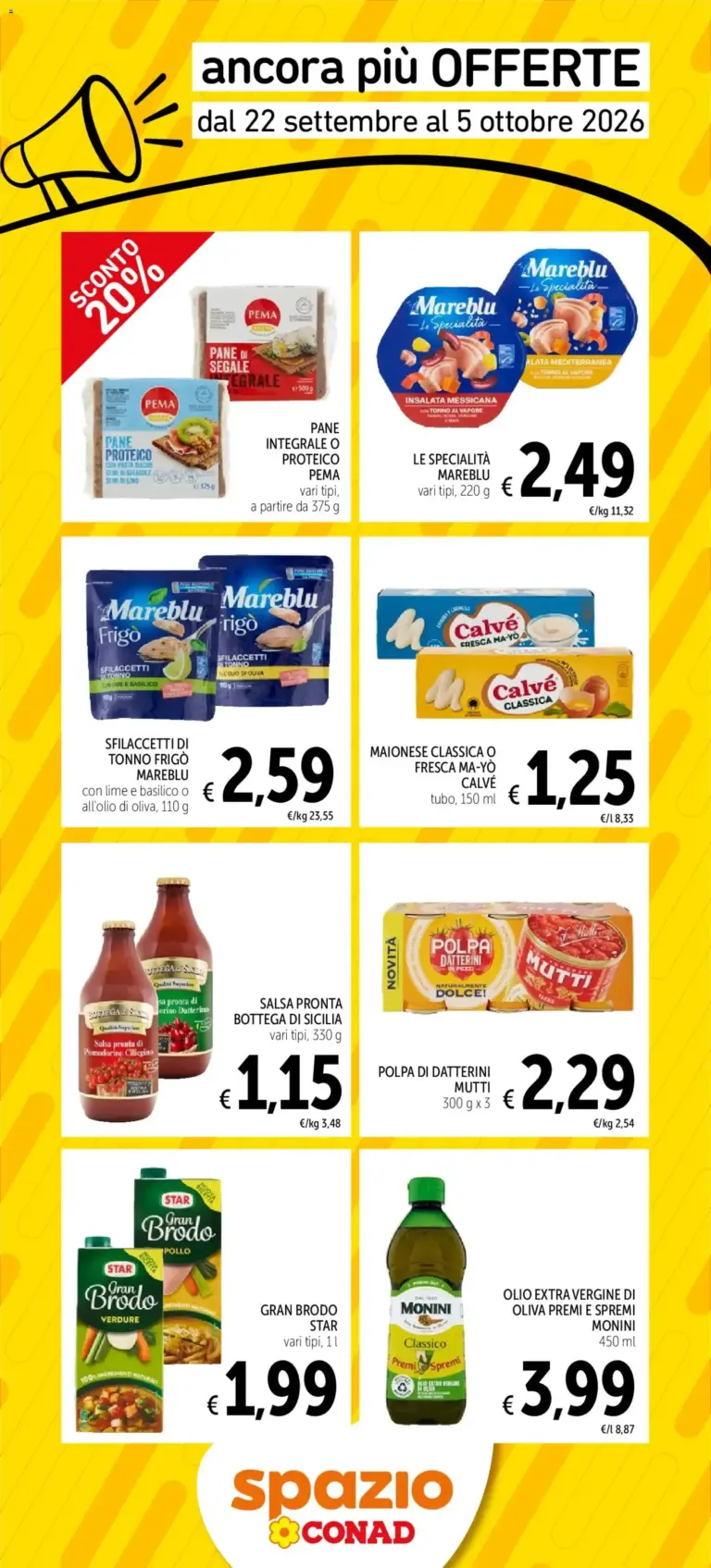 Spazio Conad volantino Ancora più dal 22/09/2026