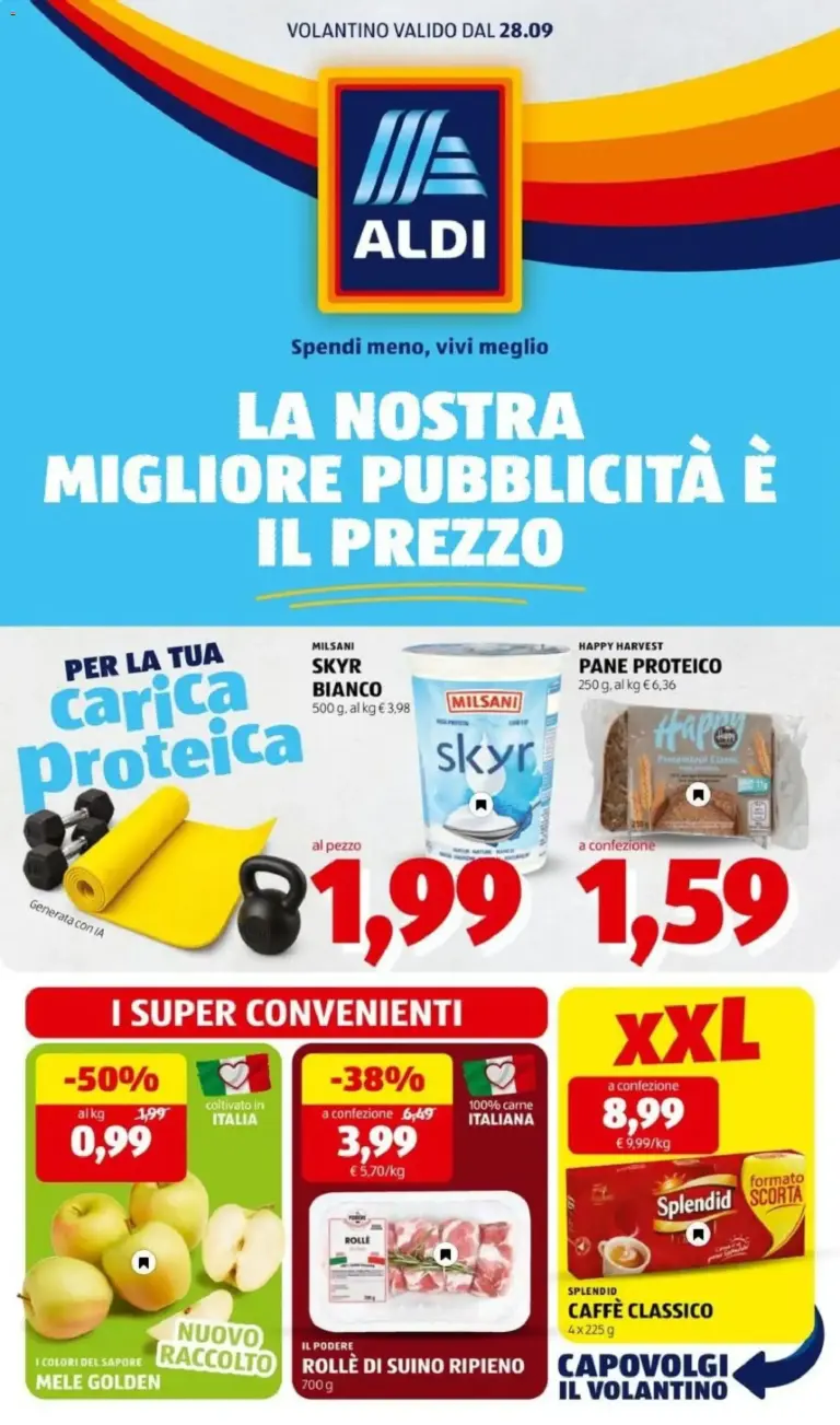 Aldi volantino dal 28/09/2026
