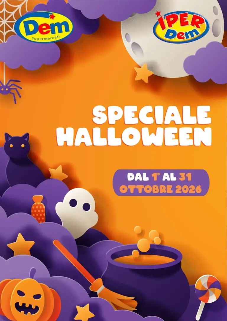 Halloween volantino di DEM dal 01/10/2026