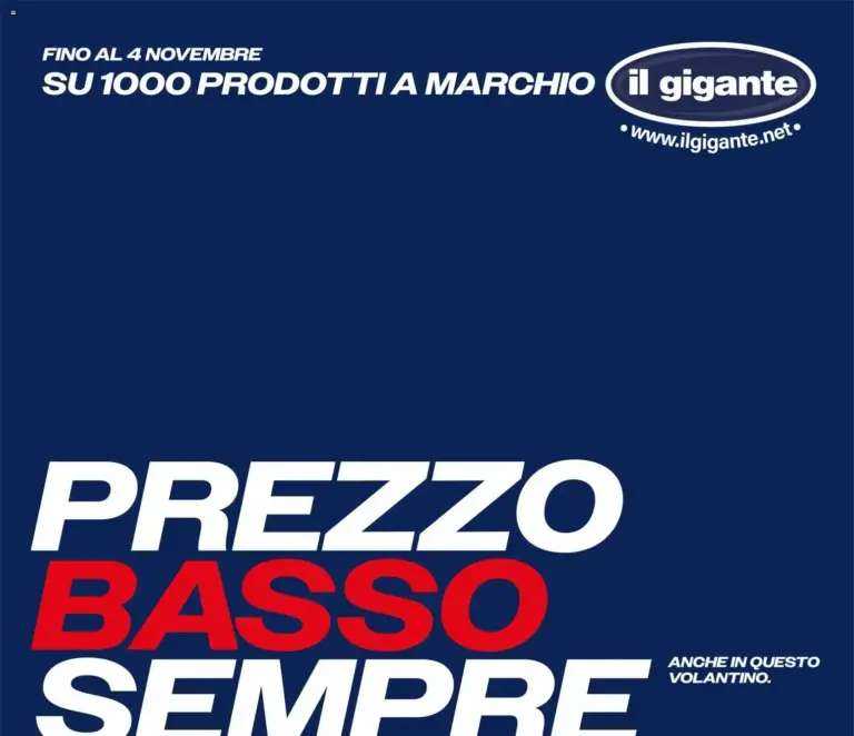 Il Gigante volantino Prezzo Basso Sempre dal 21/09/2026