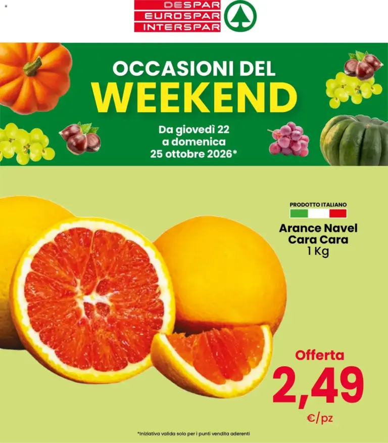 Interspar volantino Weekend dal 22/10/2026