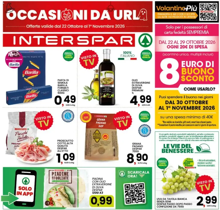 Halloween volantino di Interspar dal 22/10/2026