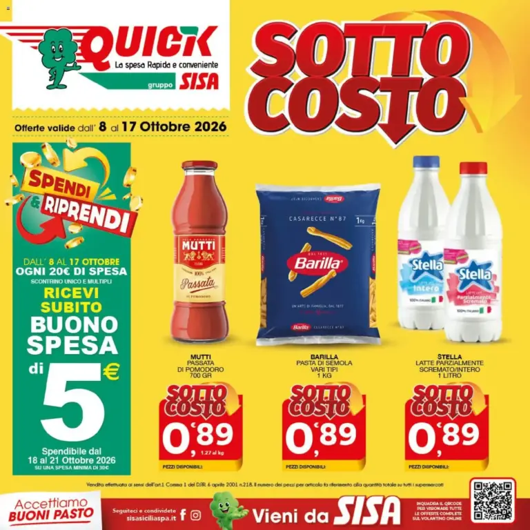 SISA volantino Quick dal 08/10/2026