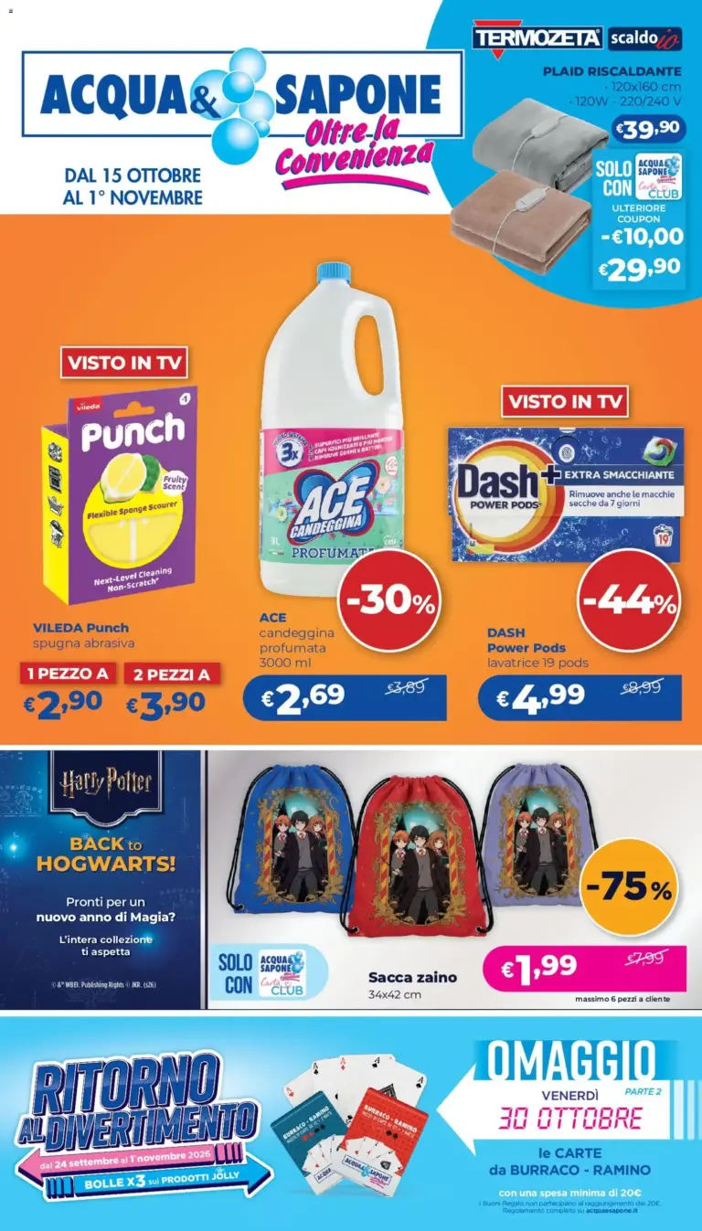 Acqua e Sapone volantino 14 dal 15/10/2026