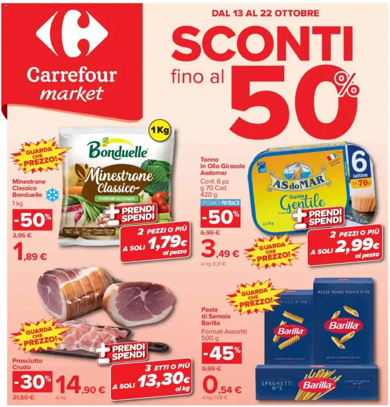 Carrefour volantino Market dal 13/10/2026