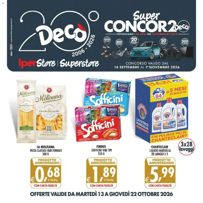 Decò volantino iperStore, Superstore Sicilia dal 13/10/2026