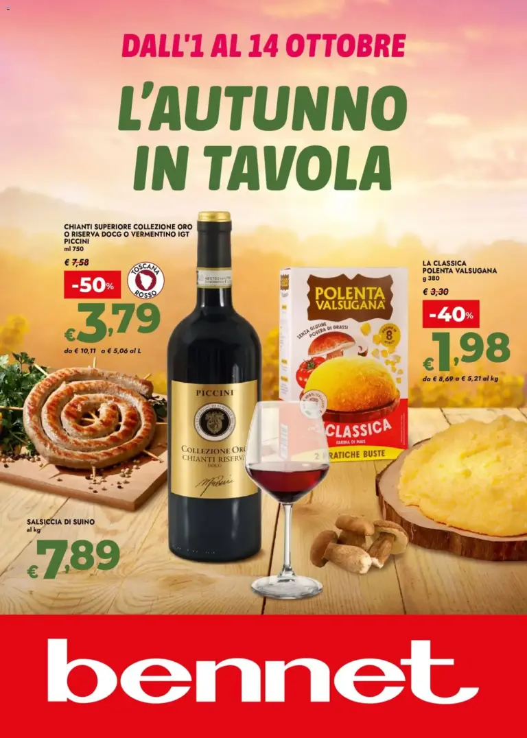 bennet volantino L'autunno In Tavola dal 01/10/2026