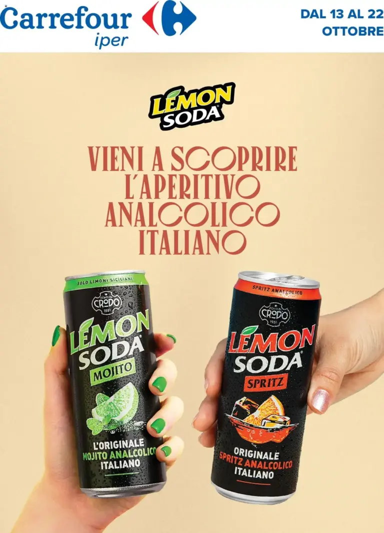 Carrefour volantino Iper Lemonsoda dal 13/10/2026